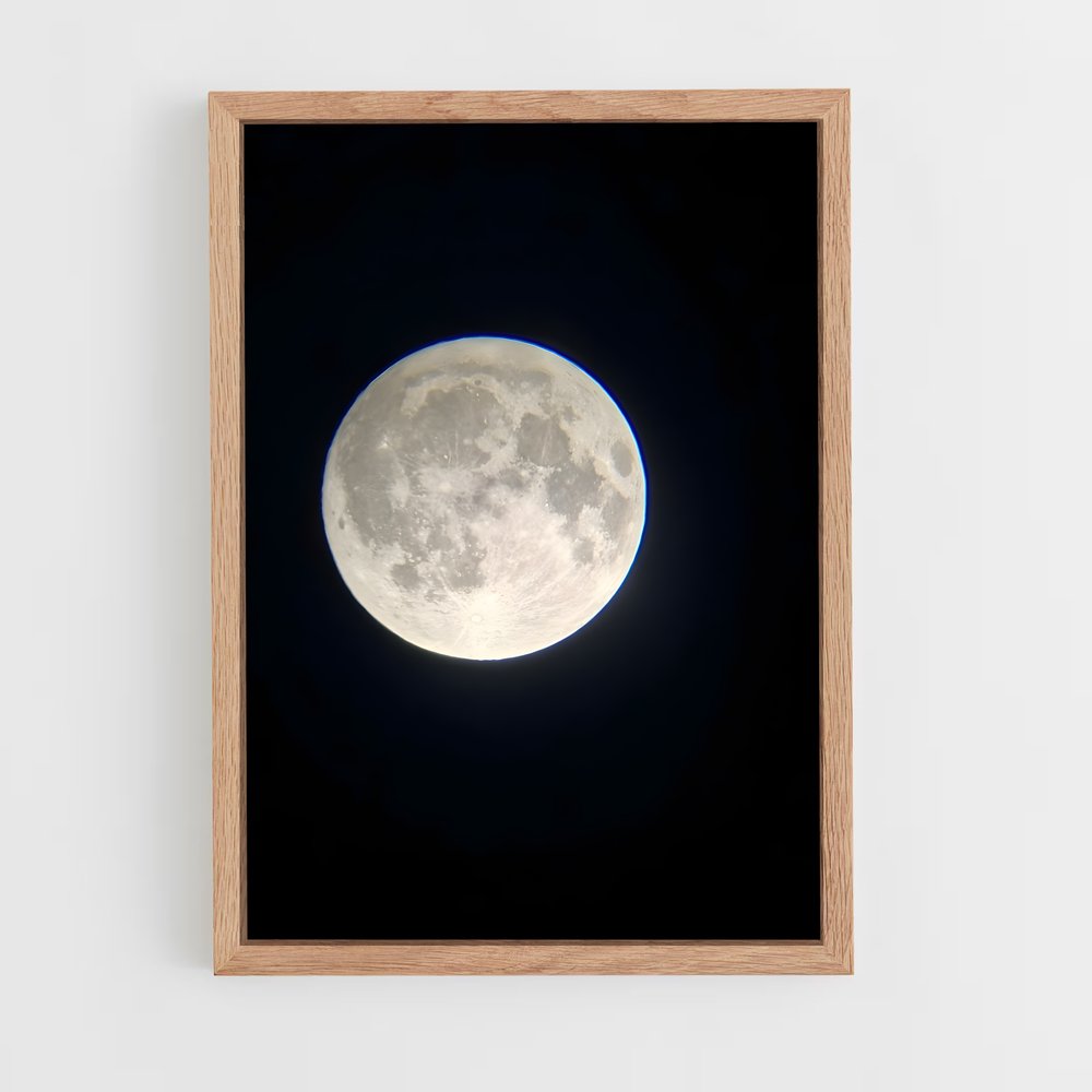 Poster Lune à Travers le Télescope – affiche Système solaire (vue 4)